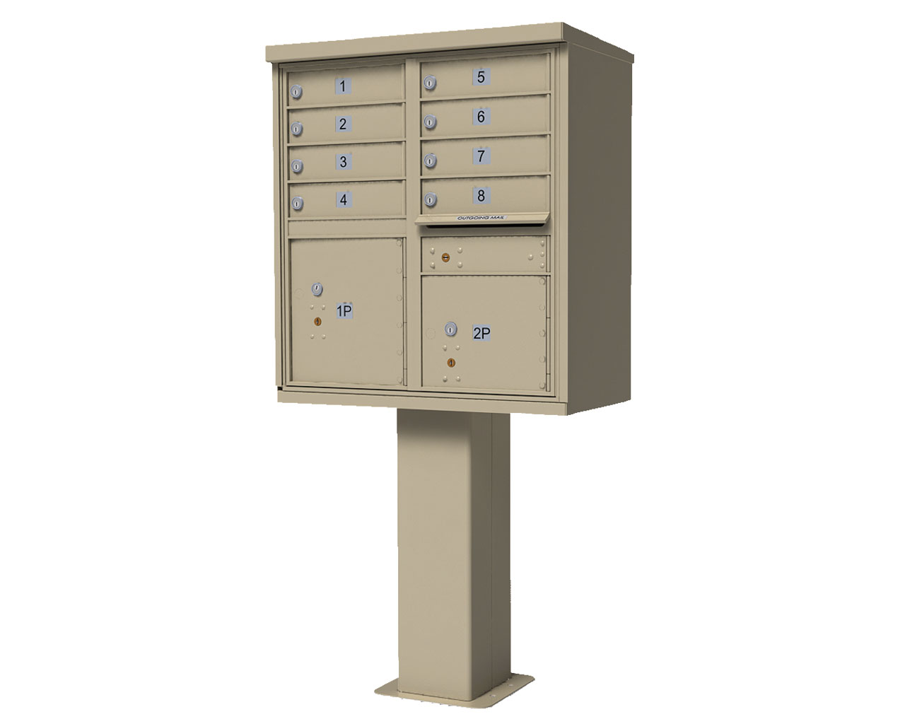 Type I - 8 tenant boxes, 1 outgoing, 2 parcels