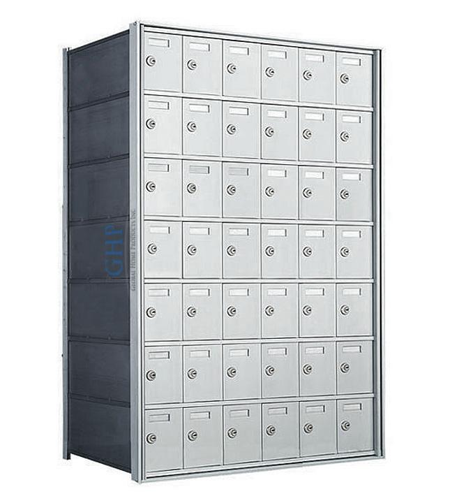 42 A Doors, 38-3/4"H Private Horizontal Mailbox