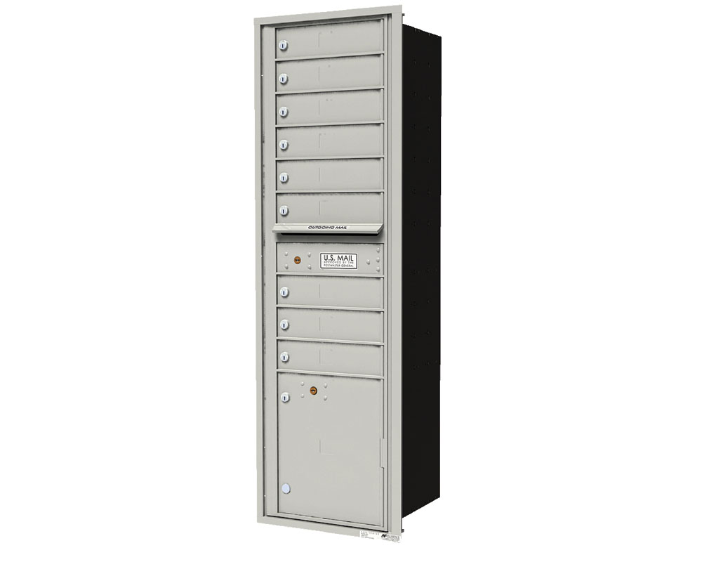 9-tenant doors with 1-15"H parcel locker