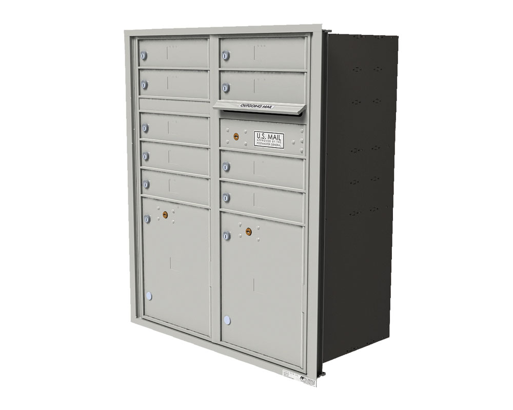 9-tenant doors with 2- parcel locker