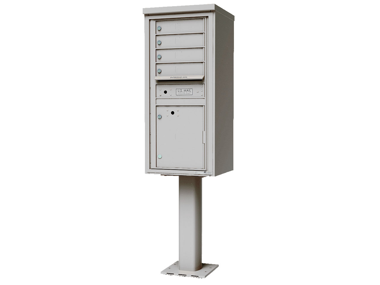 4-tenant doors with 1-15"H parcel locker