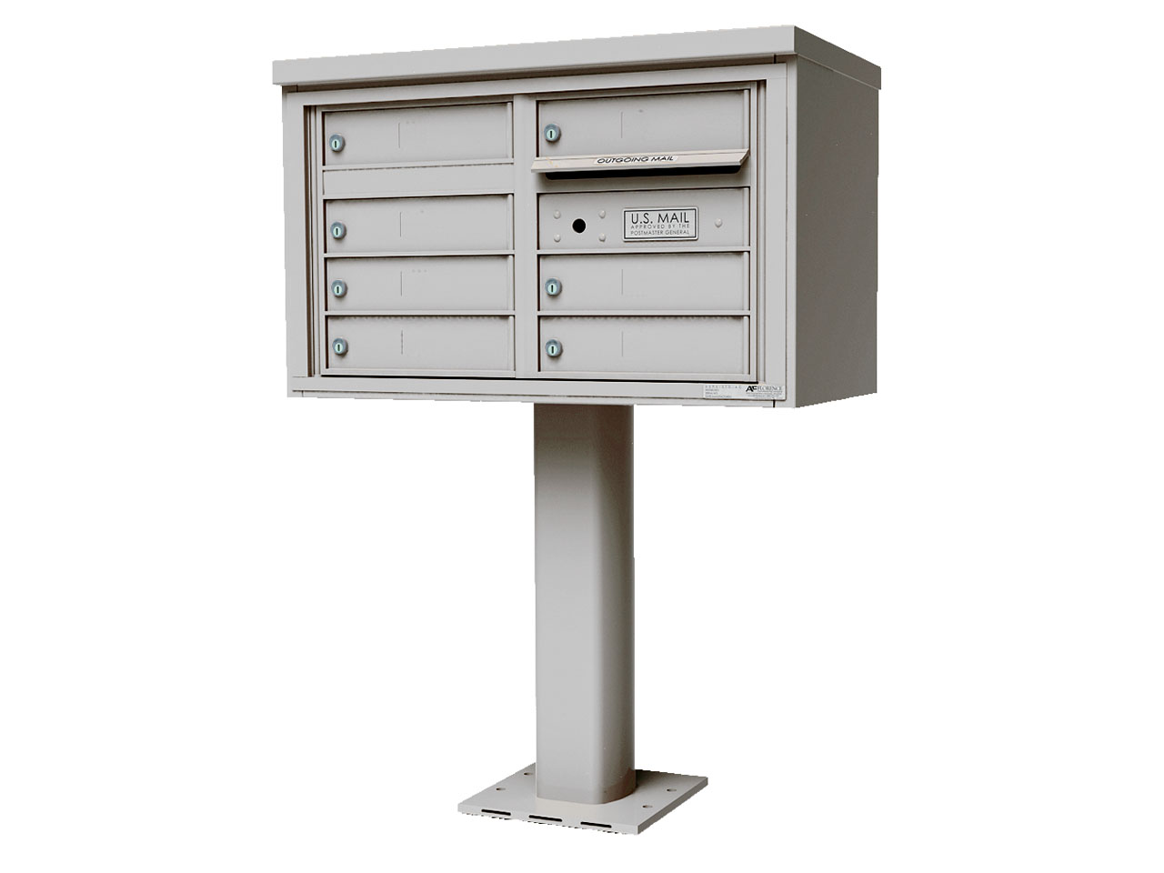 7-tenant doors with 1-18"H parcel locker