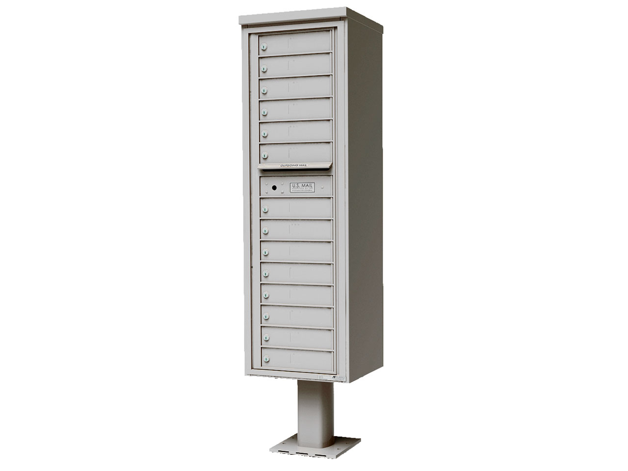 14 - tenant doors with fully encased and mounted on pedestal
