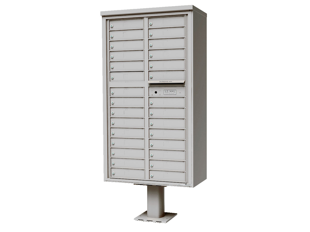 29 - tenant doors with fully encased and mounted on pedestal