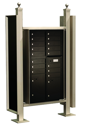 120 tenant doors and 12 parcel lockers vario EXPRESS mail station