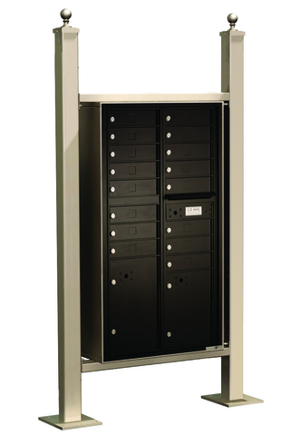 20 tenant doors and 2 parcel lockers vario EXPRESS mail station